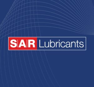 SAR Lubricants logo on a square blue background